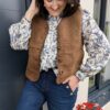 Veste sans manches chocolat Iris