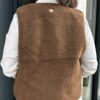 Veste sans manches chocolat Iris