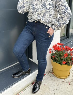 Jean bleu foncé Mom Zac